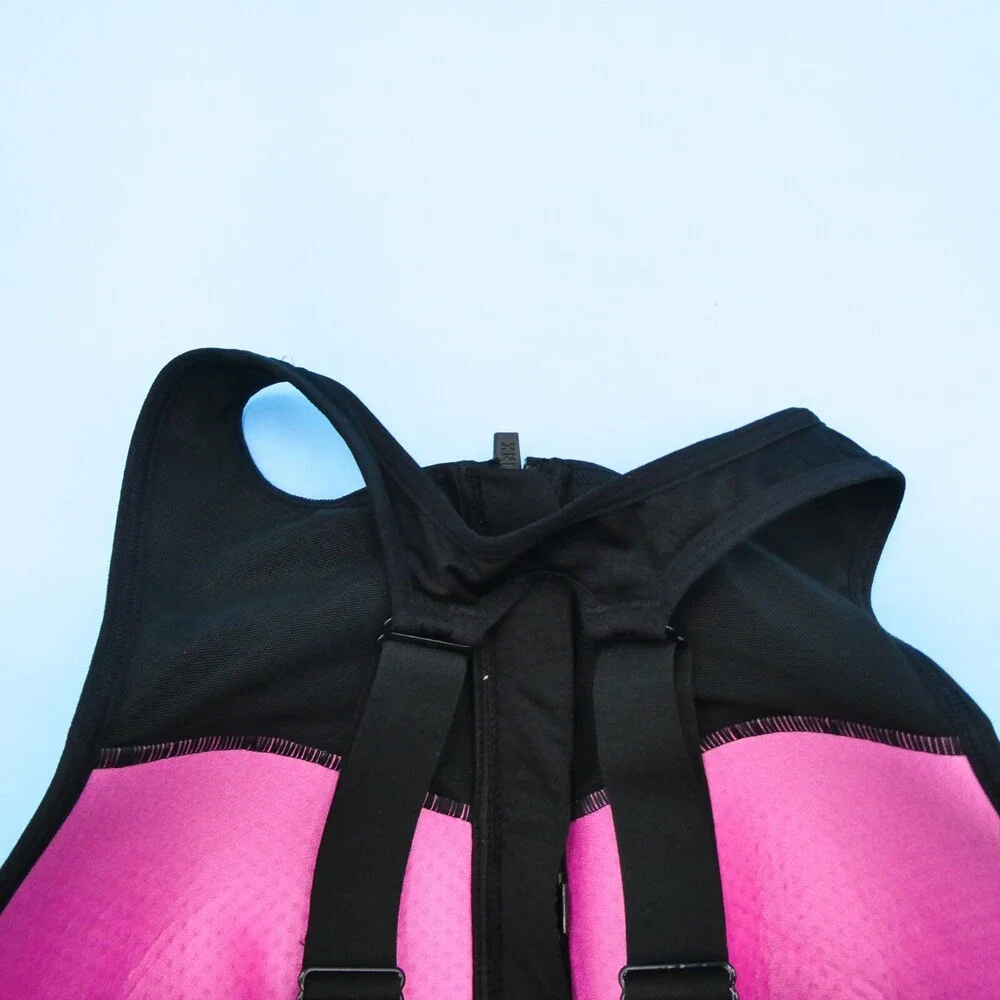 Victorias Secret Sports Bra Medium‎ Black PINK Active Seamless Air Front Zipper